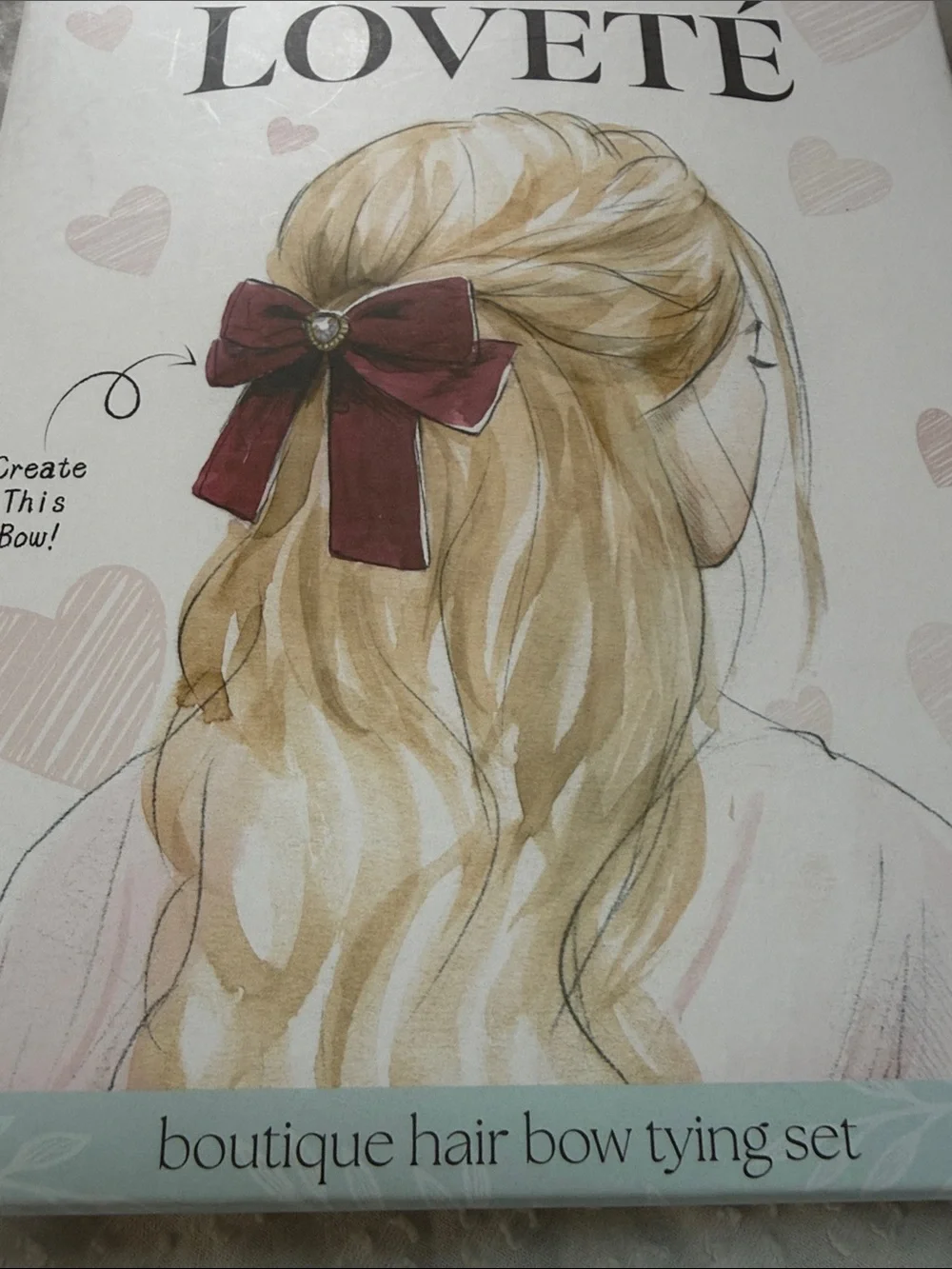 Lovete be mine Hair Bow Tying Set